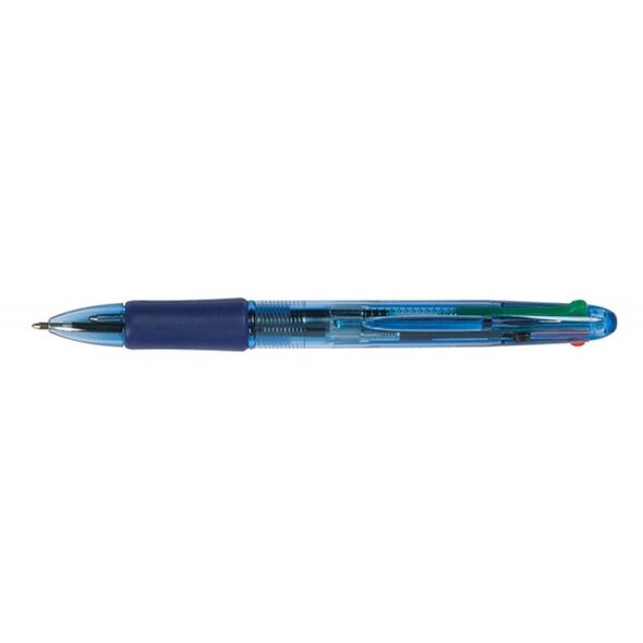 Q-Connect Długopis automatyczny 4-color 0.7mm (linia) Niebieski 1485871 5705831019386