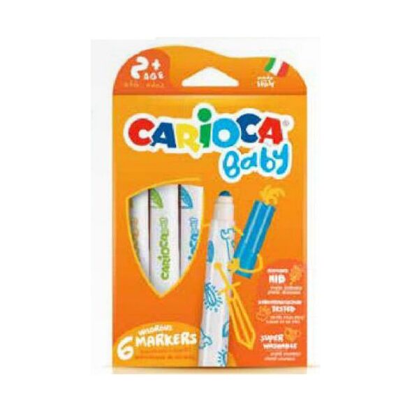 Carioca Flamastry Maxi Baby, 6 kolorów (134325) 1499047 8003511432232