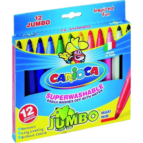 Carioca Flamastry Jumbo 12 kolorów bls CARIOCA - 134328 1499048 8003511405694