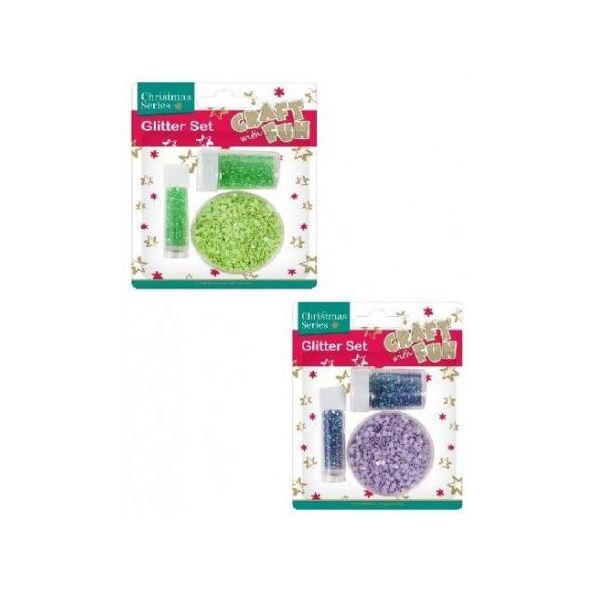 Craft with Fun Zestaw ozdoba dekoracyjna brokat pastele mix 1514146 5902643642997