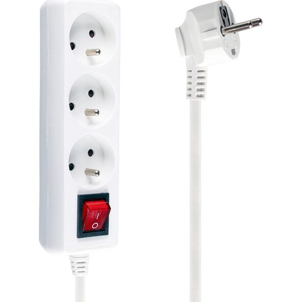 Listwa zasilająca Libox 3 gniazda 3 m biała (LB0081-3) 1636940 5902689074042