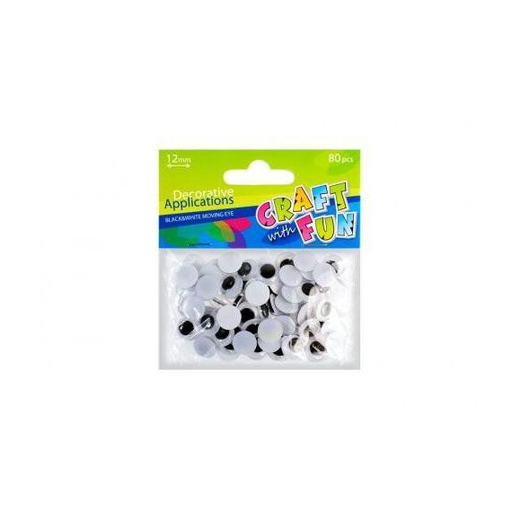 Craft with Fun Ozdoba Dekoracyjna Oczy 12mm/80 1642928 5901350207765