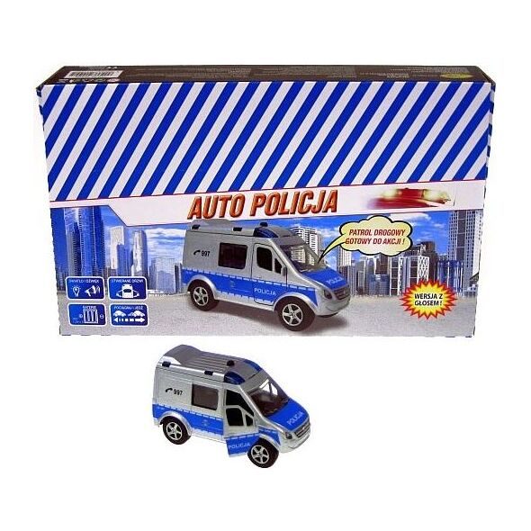 Hipo Auto Policja Van 11cm z głosem (HKG088) 1653711 5902447011005