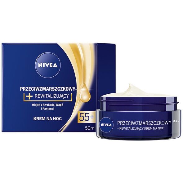 Nivea Przeciwzmarszczkowy krem rewitalizujący 55+ na noc 50ml 1676749 5900017058948