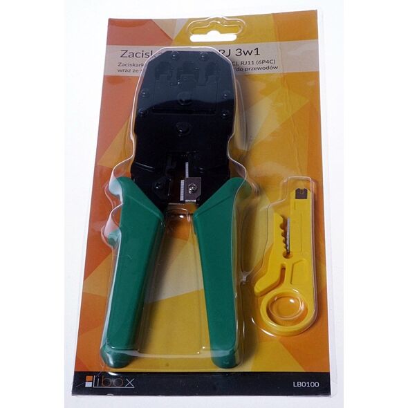 Libox Zaciskarka wtyków RJ11/RJ12/RJ45 + stripper (LB0100) 1677189 5902689074455