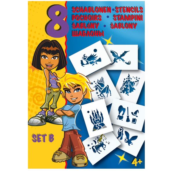 Malinos Blopens Schablonen Set B Fantasy 1683125 8595013622155