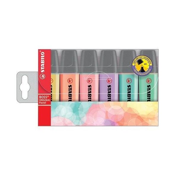 Stabilo Zakreślacz Boss pastel etui 6 kolorów (241292) 1693117 4006381492881