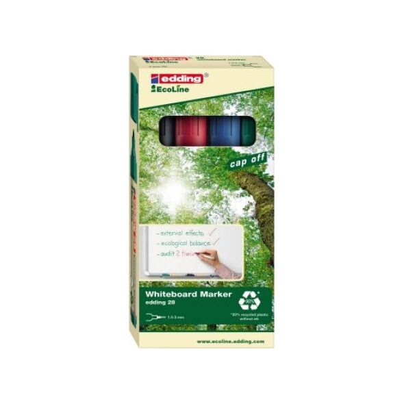 Edding MARKERY DO TABLIC EKOLOGICZNE 4 KOL. - 28/4S ED 1744259 4004764918263