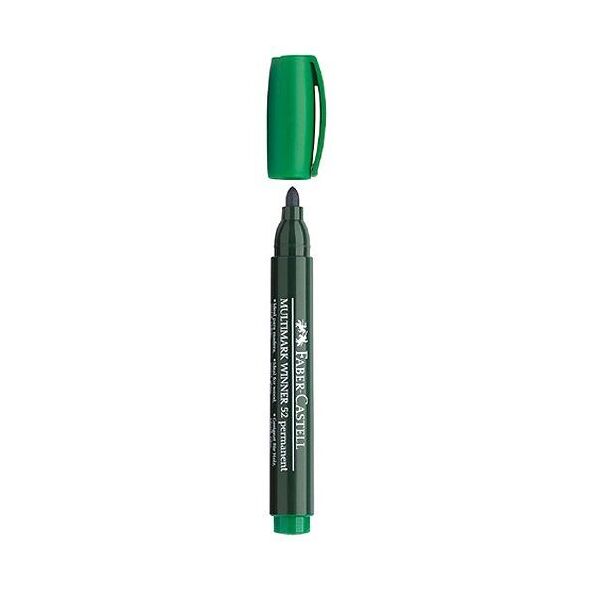 Faber-Castell Marker wodoodporny okrągła końcówka zielony 1745440 7754111652407