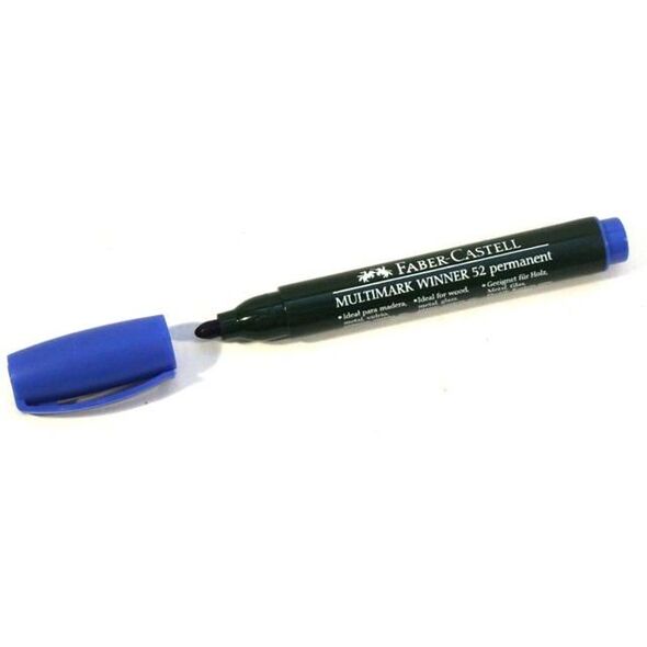 Faber-Castell Marker wodoodporny okrągła końcówka niebieski 1745465 7754111652100