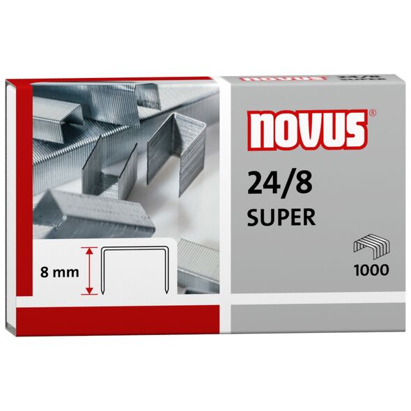 Novus Zszywki 24/8 super x 1000 (040-0038 NO) 1747511 4009729003695