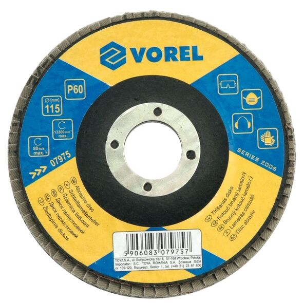 Vorel Ściernica listkowa talerzowa P-120 125x22mm 07988 3016458 5906083079887