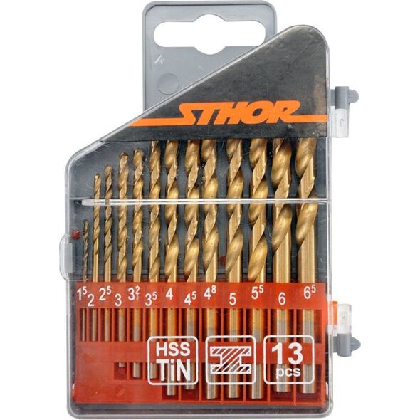 Wiertło Vorel do metalu tytanowe walcowe 1,5 2 4,5 4 5,5 5 4,8 3 2,5 3,5 6 3,2 6,5mm zestaw (22300) 3016938 5906083223006