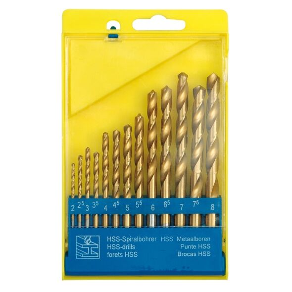 Wiertło Vorel do metalu tytanowe walcowe 2 7 4,5 4 5,5 5 3 2,5 3,5 6 6,5 7,5 8mm zestaw (22310) 3016939 5906083223105
