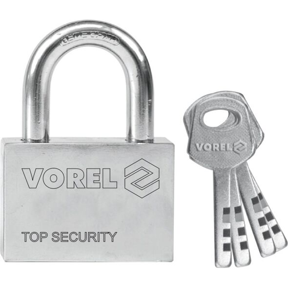 Vorel Kłódka żeliwna powlekana 60mm 4 klucze 77006 3018676 5906083770067