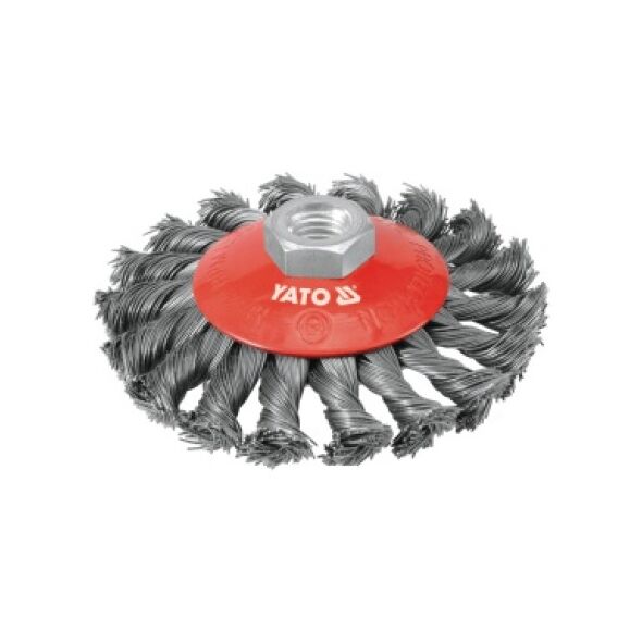Yato Szczotka tarczowa z gwintem drut splatany 100mm YT-4763 3030244 5906083947636