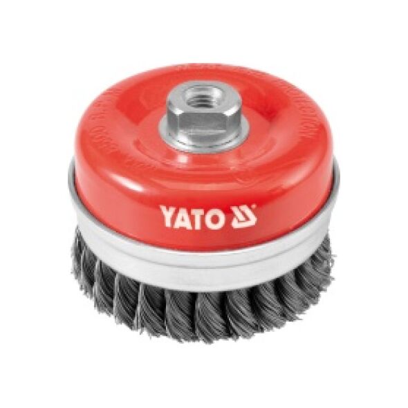 Yato Szczotka czołowa z gwintem drut splatany 100mm YT-4769 3030249 5906083947698