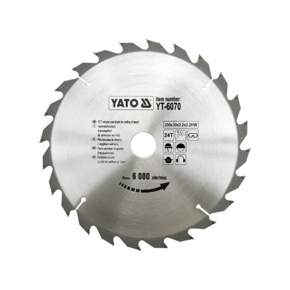 Yato Piła tarczowa do drewna 250x30mm 24z (YT-6070) 3030333 5906083960703