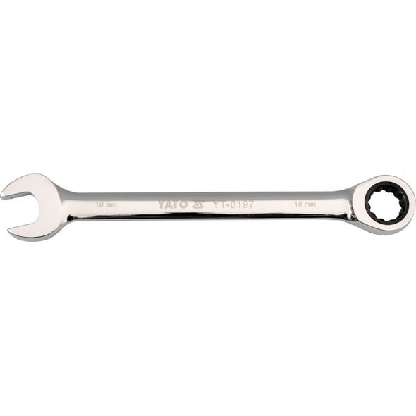 Yato Klucz płasko-oczkowy z grzechotką 15mm (YT-0196) 3036616 5906083901966