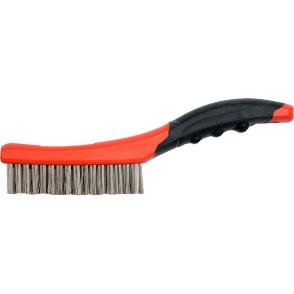 Yato Szczotka druciana 4-rzędowa drut nierdzewny rękojeść plastikowa 260mm (YT-6338) 3036654 5906083963384