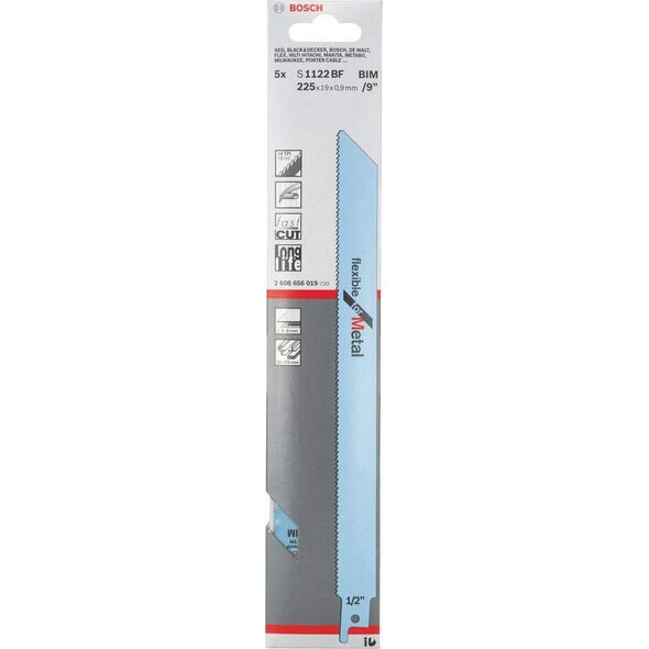 Bosch Brzeszczot do piły szablastej Flexible for Metal 225x19x0,9mm S1122BF (2.608.656.019) 3055823 3165140093552