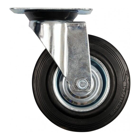 Vorel Kółko skrętne z czarną gumą 125mm (87313) 3056691 5906083873133