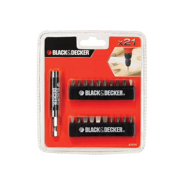Black&Decker Zestaw bitów 21szt. (A7074) 3057465 5035048010525
