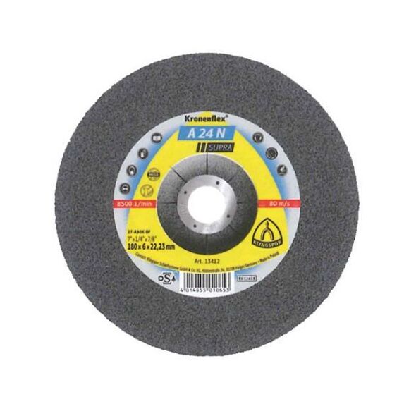 Klingspor Tarcza do obróbki stali szlachetnej FLEX 27 180x6,0x22,2 A 24 N SUPRA - 13412 3071329 4014855010653