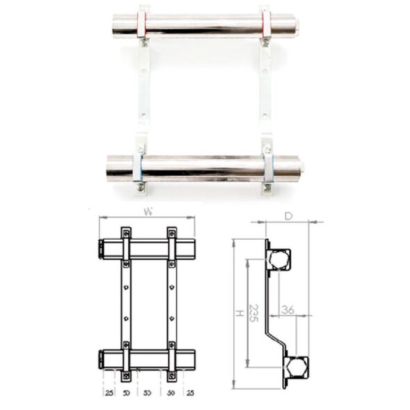 SiGMA-Li Rozdzielacz mosiężny 209x325x87 - RM-4 3078661 5902814628812