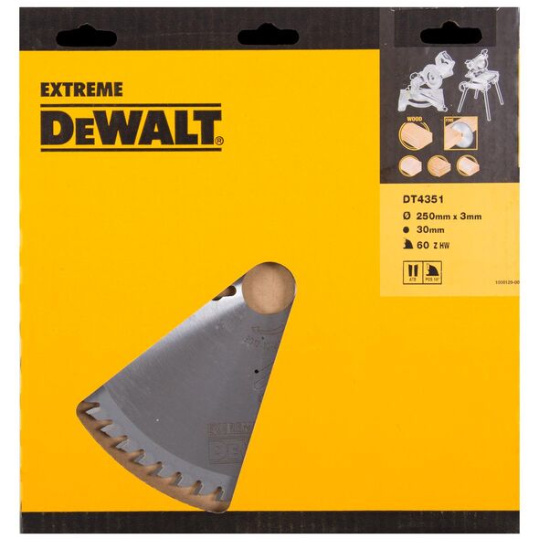 Dewalt Tarcza pilarska do pilarek stacjonarnych 250x30mm 60 zębów - DT4351 3094601 5035048058114