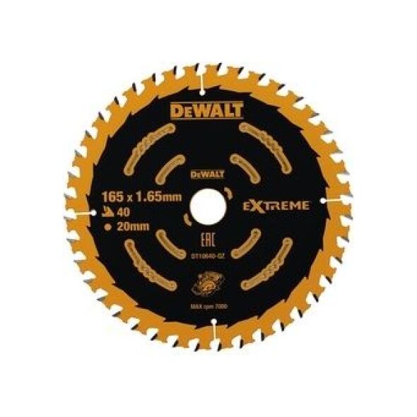 Dewalt Tarcza pilarska EXTREME do pilarek akumulatorowych 165mm 40 zębów (DT10640-QZ) 3094778 5035048085837