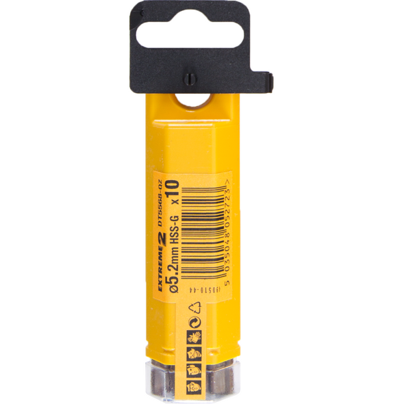 Wiertło Dewalt do metalu HSS walcowe 5,2mm 10szt. (DT5568-QZ) 3096180 5035048052723