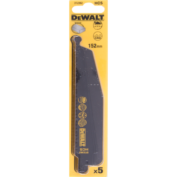 Dewalt Brzeszczoty do pilarek szablowych HCS 228mm podz. 4,2mm 5szt. DT2363 3098192 5035048033289