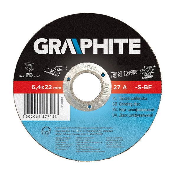 Graphite Tarcza szlifierska do metalu 230x6,4x22,2mm 57H717 3103184 5902062577177