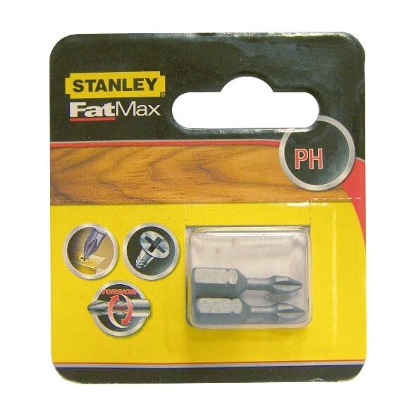 Stanley Końcówki wkrętakowe Ph1x25mm 2szt. - STA62020 3102008 5035048372197