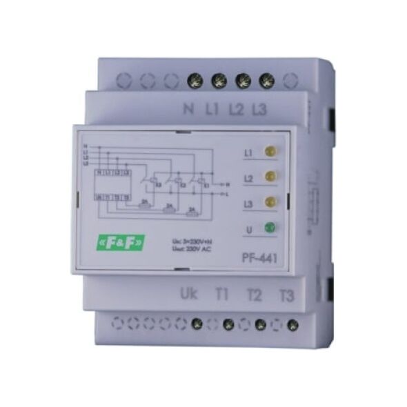 F&F Automatyczny przełącznik faz do współpracy ze stycznikami PF-441 3118806 5908312594048
