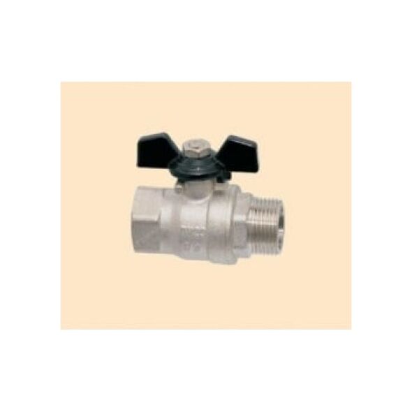 Hydroland Zawór kulowy wodny pełnoprzelotowy z motylkiem i dławikiem 3/4" tytan 3117822 5900308734391