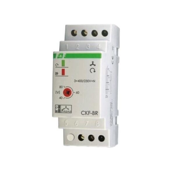 F&F Przekaźnik kolejności zaniku i asymetrii faz 10A 1P 4sek 40-80V CKF-BR 3118689 5908312593188