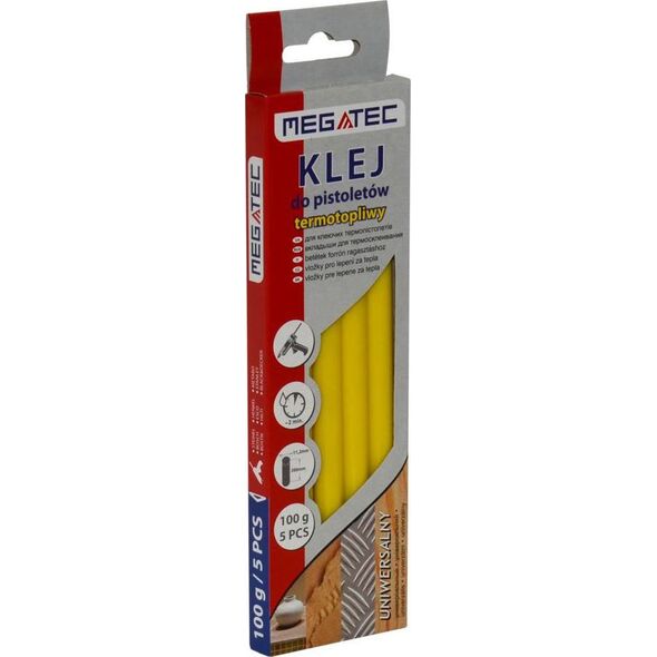 Wkłady klejowe Megatec 11 mm x 200 mm żółte 5 szt. 0.1 kg Termik (BN1021C UN ZOL) 3136184 5904910102180