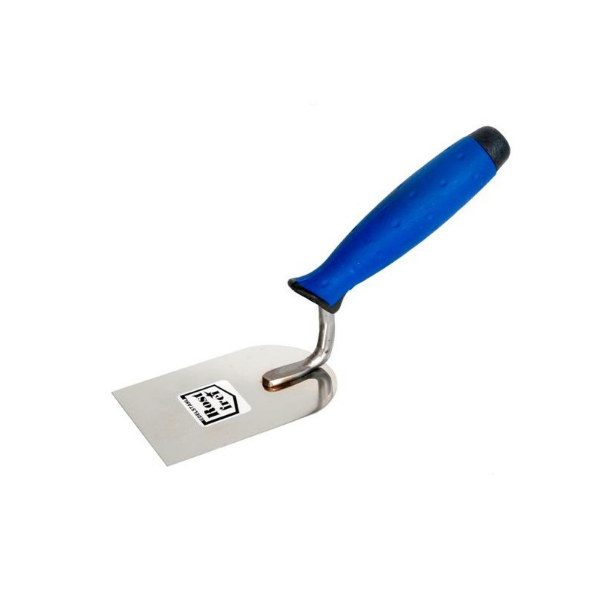 AWTools Kielnia sztukatorska nierdzewna łopatkowa 80mm uchwyt gumowy AW30246 3172848 5902198742616