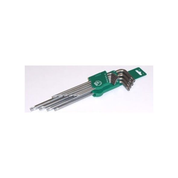 Jonnesway Zestaw kluczy trzpieniowych torx typ L T9-T50 z otworem 10szt. (H08S110S) 3173537 4719152169805