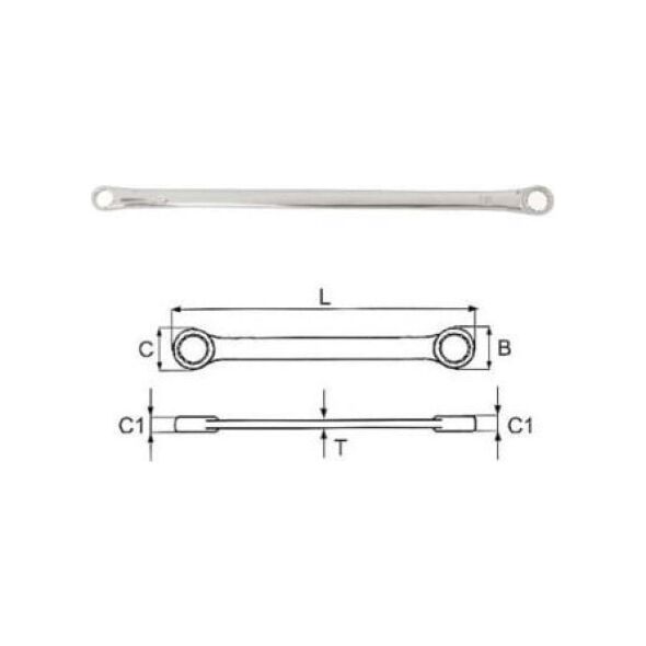 Jonnesway Klucz oczkowy dwustronny 13 x 15mm (W611315) 3173819 4719152192469