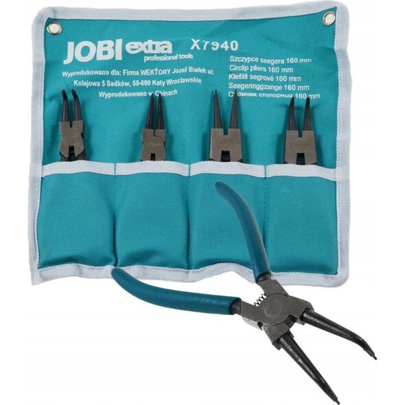 JOBIextra Komplet szczypiec Seegera 150mm 4szt. w etui (X7940) 3184105 5900774579502