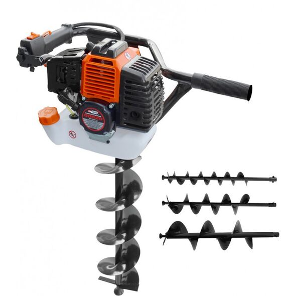 AWTools Wiertnica spalinowa do gleby 2,95KM AW80040 + 3 wiertła 3184277 5902198742890