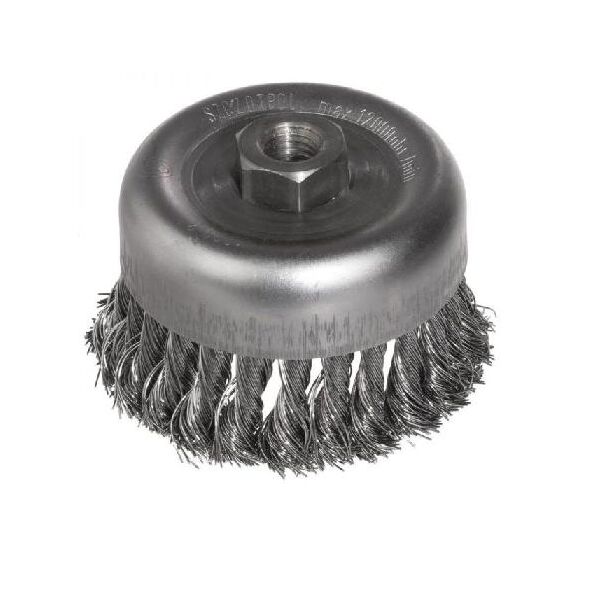 Szczotpol Szczotka doczołowa drut skręcany 80mm gwint M14 3184430 5903792240621