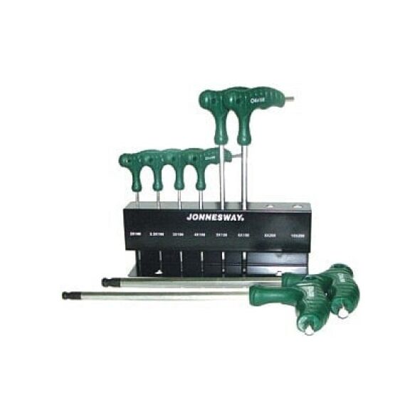 Jonnesway Zestaw kluczy imbusowych hex typ T 2-10mm z kulką 8szt. (H10MB08S) 3180479 4719152110289