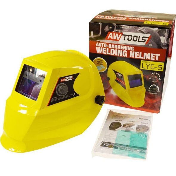 AWTools Przyłbica spawalnicza samościemniająca LYG-5 żółta (AW50002) 3184262 5902198740254