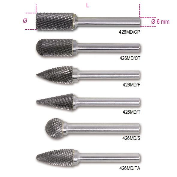 Beta Tools Pilnik obrotowy z węglika spiekanego 12mm (426MD/S12) 3181228 8014230564906