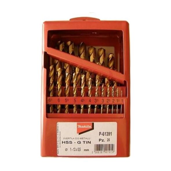 Wiertło Makita MAKITA ZESTAW WIERTEŁ TYTAN HSS-G TIN 25szt MP-61391 - P-61391 3187558 88381991919