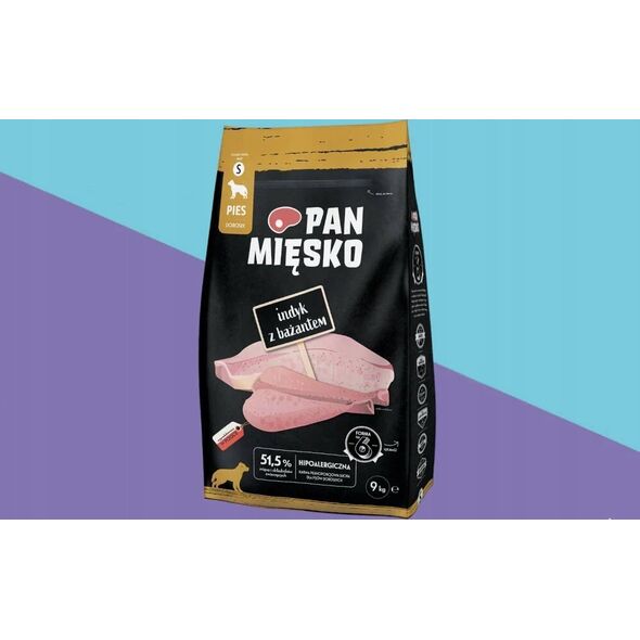 Pan Mięsko Pan Mięsko Indyk z bażantem (dorosły) chrupki S  Karma sucha dla psa 9kg